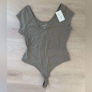 Olive Green One-Shoulder Top